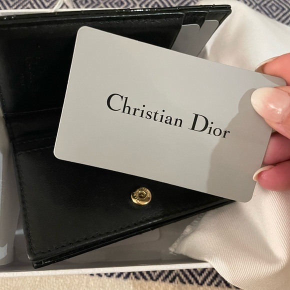 Lady Dior Flap Card Holder - Black Patent Cannage Calfskin W TAGS AND OG PACKAGE - Picture 5 of 12